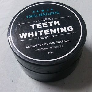 Teeth whitening charcoal powder.